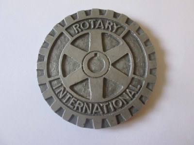 Rara! Medalie Rotary International Auxerre 1950-1970,diametrul=73 mm! foto