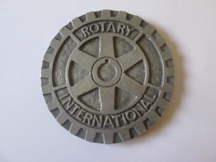 Rara! Medalie Rotary International Auxerre 1950-1970,diametrul=73 mm!
