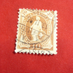 Timbru 30C brun 1882 Elvetia 1 valoare stampilata