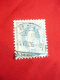 Timbru 25C albastru 1906 Elvetia 1 valoare stampilata, Stampilat