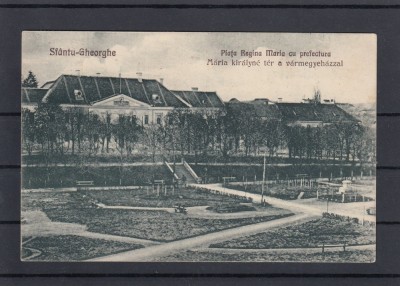 SFANTU GHEORGHE PIATA REGINA MARIA CU PREFECTURA CIRCULATA 1928 foto