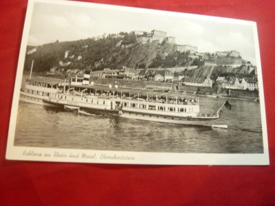 Ilustrata -Nava Pasageri pe Rhin - interbelica Germania foto