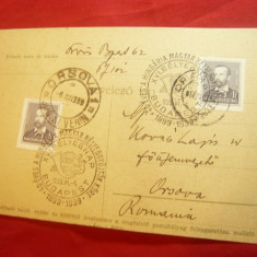 Carte Postala circ.la Orsova ,stamp. speciala de Expozitie Filatelica 1939