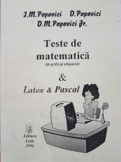 TESTE DE MATEMATICA TIP GRILA SI OBISNUITE. LATEX &amp;amp; PASCAL - Popovici foto