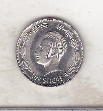 bnk mnd Ecuador 1 sucre 1988 unc