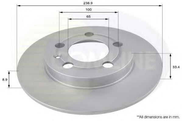 Disc frana VW GOLF Mk IV 1.9 TDI 4motion - COMLINE ADC1443 Disc frana VW GOLF Mk IV 1.9 TDI 4motion - COMLINE ADC1443
