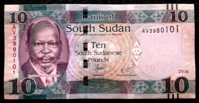 South Sudan de Sud 10 Pounds 2016 UNC necirculata ** foto
