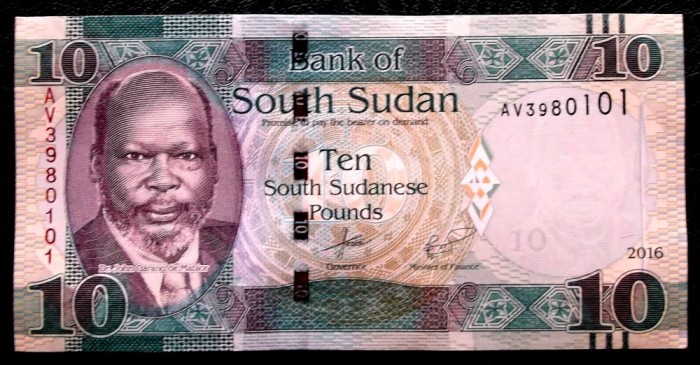 South Sudan de Sud 10 Pounds 2016 UNC necirculata **