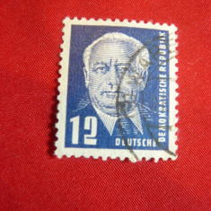 Timbru 12 pf stampilat 1950 DDR - Presedinte W.Pieck