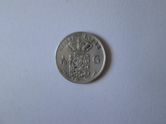 Rara! Mini moneda argint 1/10 Gulden 1857 Indiile Olandeze de Est foto