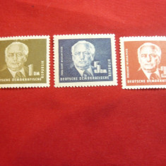 Serie mica valorile de 1,2,5 M -1950 Presedinte W.Pieck ,3 val DDR