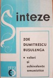 VALORI SI ECHIVALENTE UMANISTICE - Zoe Dumitrescu Busulenga