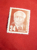 Timbru 24 pf. din Seria Presedinte W.Pieck 1950 DDR cu sarniera, Nestampilat