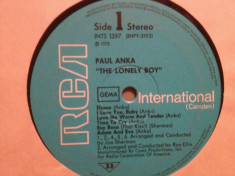 PAUL ANKA ? THE LONELY BOY (1972/RCA/RFG) - VINIL/stare Foarte Buna foto