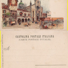 Italia-Como- litografie,rara