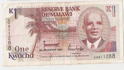 MALAWI 1 KWACHA 1990 XF foto