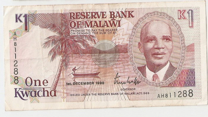 MALAWI 1 KWACHA 1990 XF