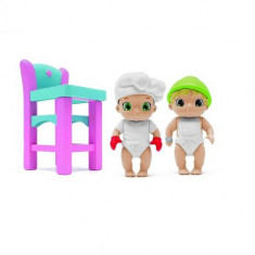 Set de Joaca Baby Secrets cu Cadita, Scaun de Masa si 3 Figurine Bebelus foto