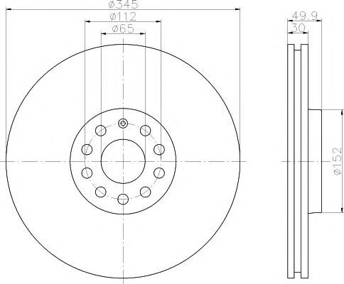Disc frana VW GOLF VI 2.0 R 4motion - HELLA PAGID 8DD 355 109-531 Disc frana VW GOLF VI 2.0 R 4motion - HELLA PAGID 8DD 355 109-531