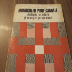 MONOGRAFII PROFESIONALE DESTINATE ORIENTARII SI SELECTIEI PERSONALULUI 1977