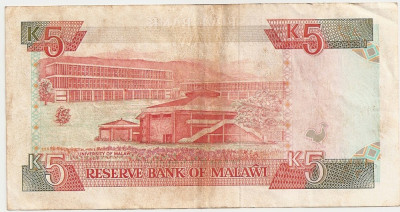 MALAWI 5 KWACHA 1990 XF foto