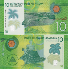 NICARAGUA 10 cordobas 2014 (2015) polymer UNC!!! foto