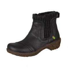 Botine Femei El Naturalista Yggdrasil NE23 BL Black Soft Grain NE23bl foto