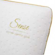 Perna cu Memorie Sampur Oreiller Sense Gold Limited Edition 50 x 30 x 8/10, husa galbena cm ID765 foto