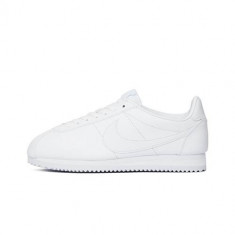 Pantofi Femei Nike Wmns Classic Cortez Leather All White 807471102 foto
