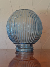 Abajur vechi albastru - Glob de sticla , model deosebit #575 foto