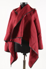 Palton de dama,Culoare Rosu, Marimea S, ID1113 foto