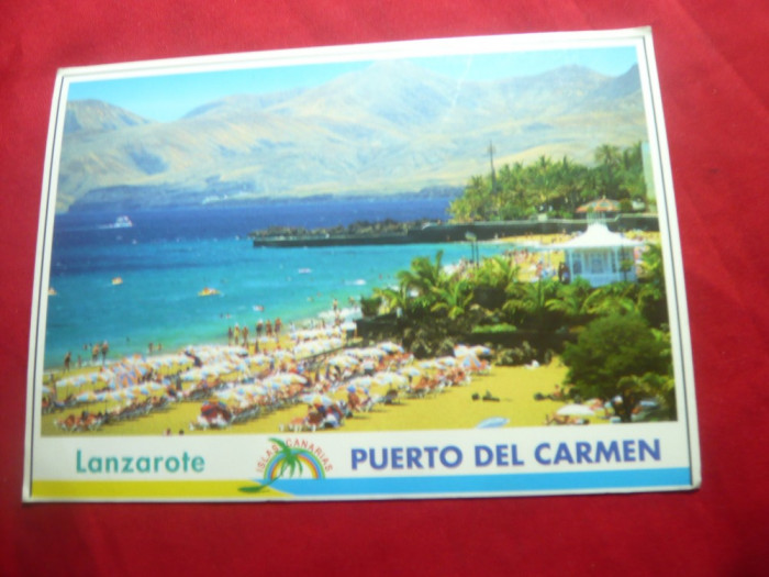 Ilustrata Insulele Canare -Puerto de Carmen ,circulat 1997