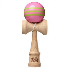 Kendama KAIZEN TRIPLE STRIPE - PINK WITH GREEN TRIPLE STRIPE foto