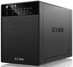 HDD Rack RaidSonic IcyBox 4 x 3,5&amp;#039;&amp;#039; USB 3.0, eSATA Host, RAID 0 1, 3, 5, 10, negru foto