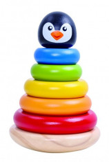 Turn de stivuire Pinguin,piramida, Tooky Toy foto