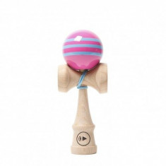 Kendama PRO 2K TRIPLE STRIPES PINK LAGOON(BILA ROZ CU DUNGI ALBASTRE) foto