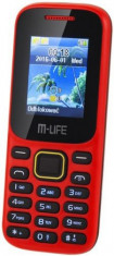 Telefon Mobil M-Life ML0586.1W, QCIF 1.8inch, VGA, 2G, Dual Sim (Rosu) foto