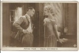 (B) carte postala-ACTORI-Alfred Abel-Mady Cristians, Necirculata, Printata