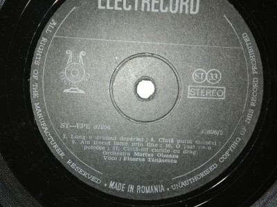 FLOAREA TANASESCU - ALBUM (EPE 02806/ELCTRECORD) - Vinil/Rar/stare F. BUNA foto