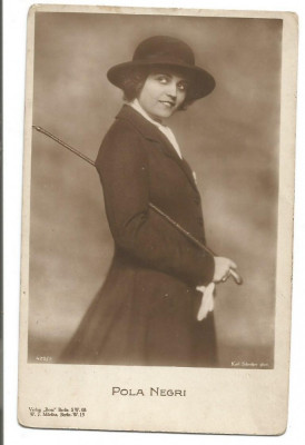 (B) carte postala-ACTORI- Pola Negri foto