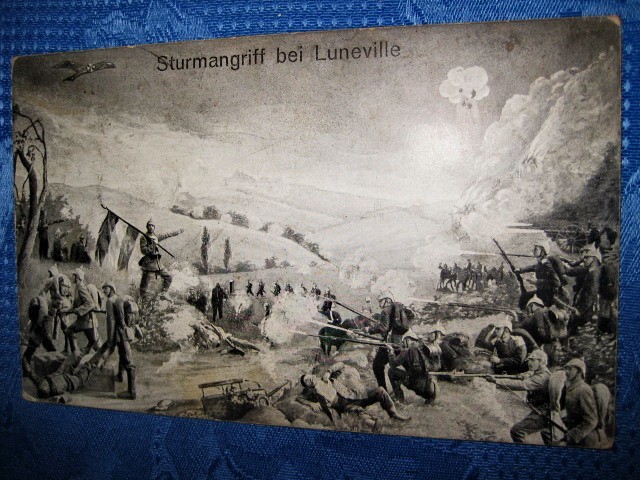10003-ww1-CP-Batalia de la Luneville-Imp. Austro- Ungar. Carte postala 1914.