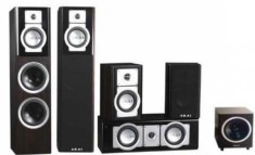 Sistem Boxe Pasive 5.1 AKAI SS006A-305 lemn Mahon practic nou in cutie foto