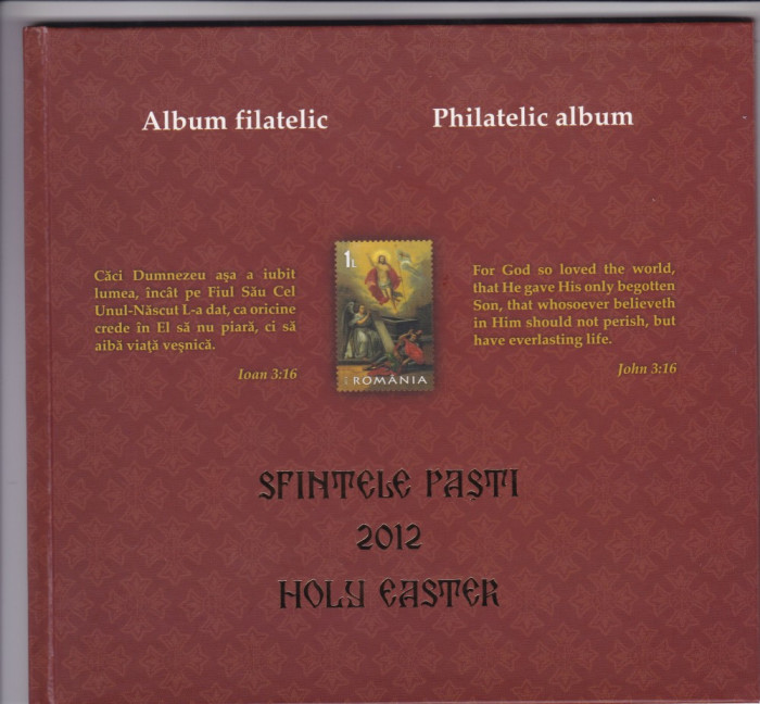 ROMANIA 2012 LP1935 b SFINTELE PASTI ALBUM FILATELIC