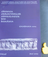 Cronica cercetarilor arheologice Campania 2004 foto