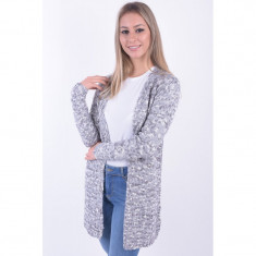 Cardigan Lung Deschis Fresh Made Teresia Gri Deschis foto