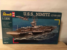 Macheta vapor USS NIMITZ (CVN-68), scara 1:1200, Revell, partial ansamblata foto