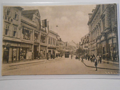 Carte postala, Sibiu, 1900, Strada centrala, Franz Josef, necirculata foto