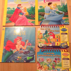 Lot 3 carticele in franceza, povesti copii, Walt Disney: Cendrillon, La Belle...
