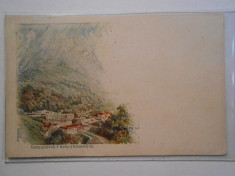 Carte postala, litografie, Herculane, 1900, necirculata foto