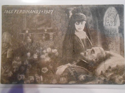 Carte postala, Romania, moartea regelui Ferdinand, 1927 foto